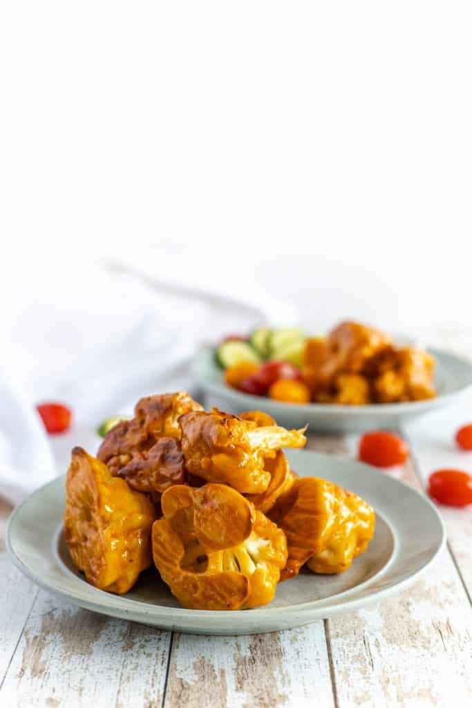 cooked cauliflower with florets close-up