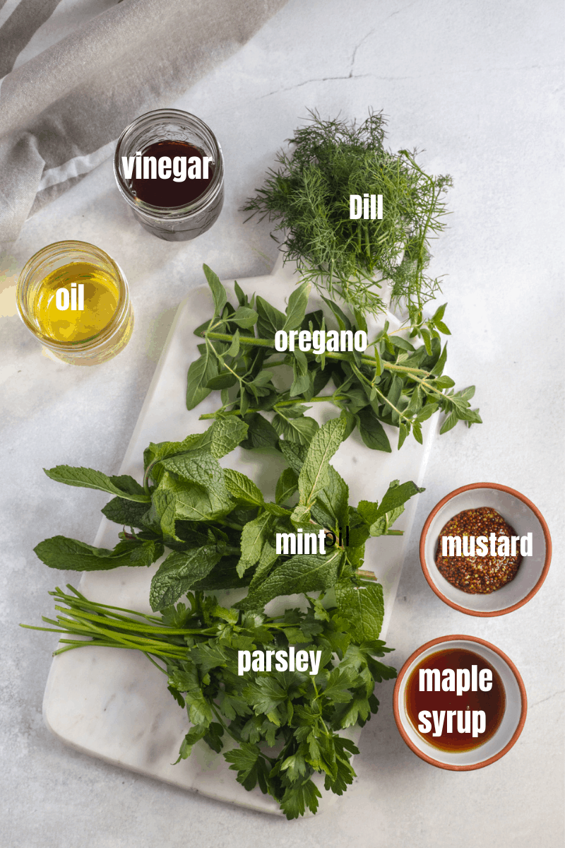 all the ingredients you need to make the dressing 