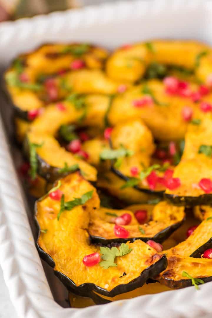 Roasted Acorn Squash in the Air Fryer top view