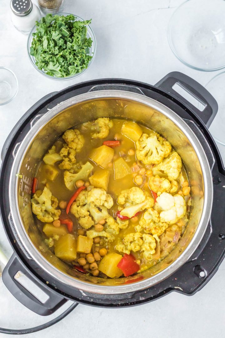 Curry cooked in the instant pot