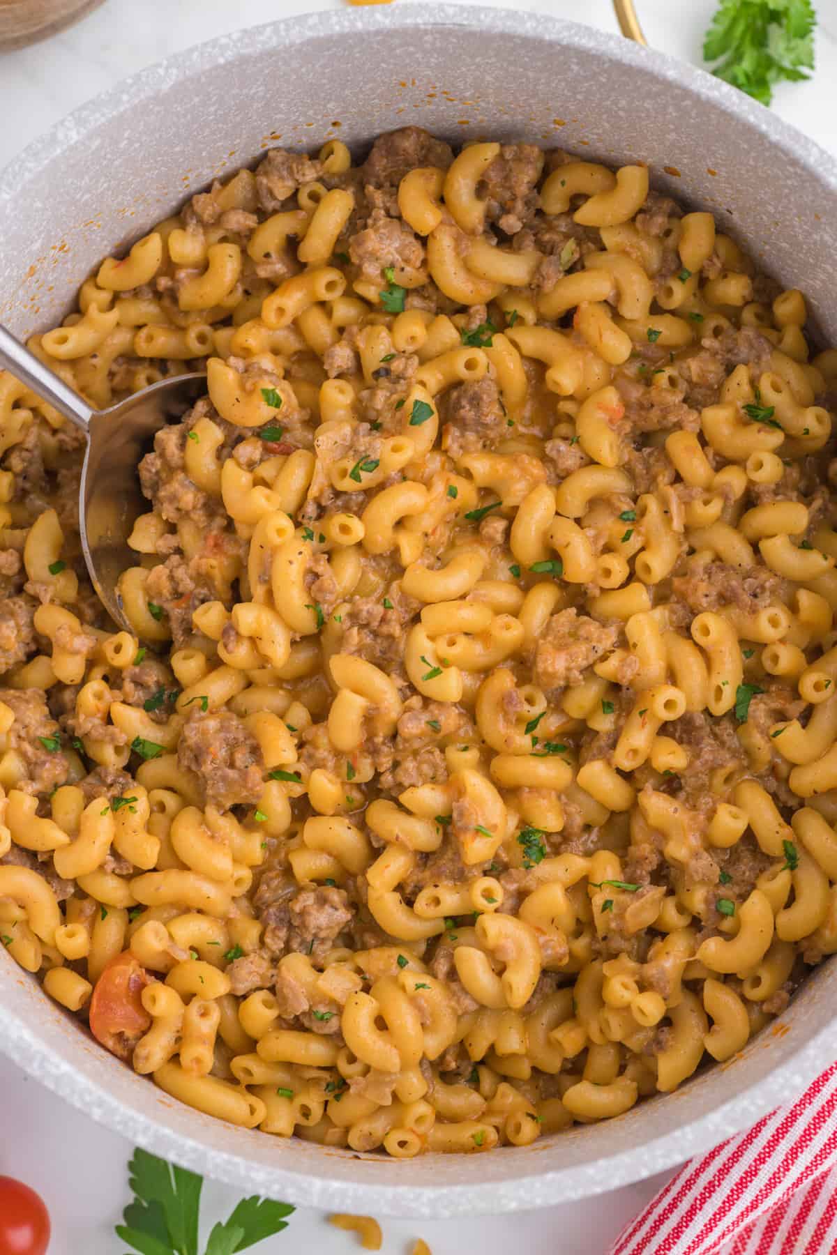 Close up on the Italian Goulash.