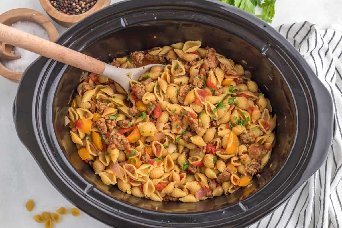 Ground Pork Slow Cooker Casserole