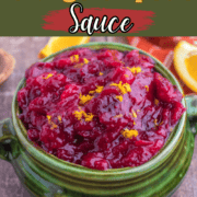 PINTEREST PIN OF THE CRANBERRY SAUCE.