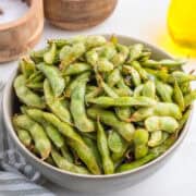 edamame serve in a bowl.