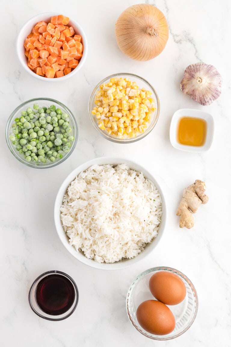 Flavored Rice Frozen Fried Rice with Frozen Vegetables (15-Minute Recipe!)