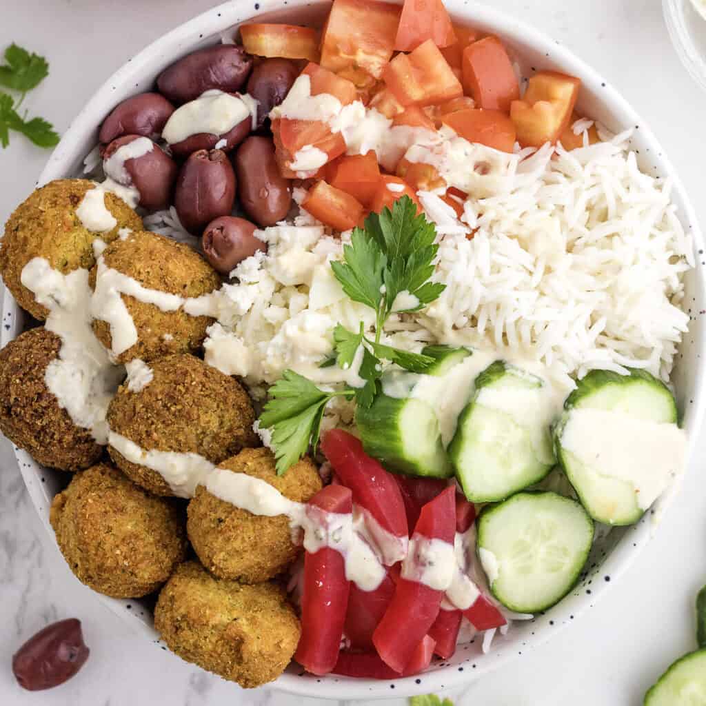 Falfa Rice Falafel Rice Bowl (Easy 15-Minute Recipe)